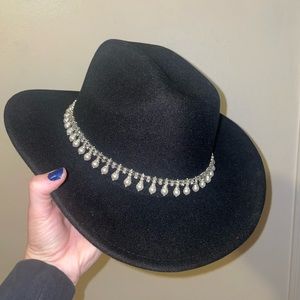 Cowgirl hat with diamonds and pearls / bachelorette